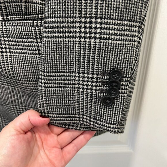 Everlane The Oversized Blazer in Wool Glen Plaid Size 12 - Picture 4 of 12